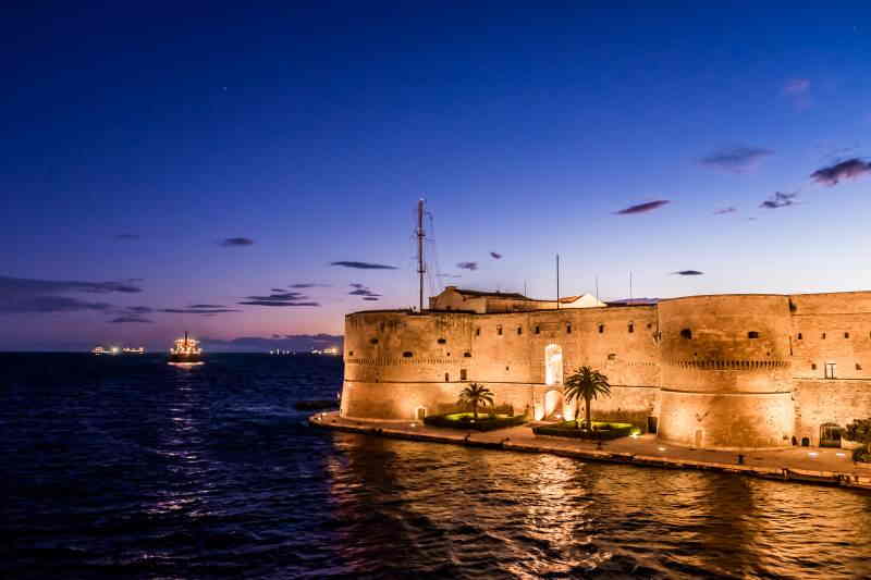 Aragonese Castle by the sea in Taranto